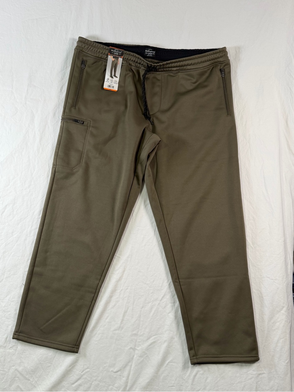 Weatherproof Olive Green Men's Zip-Pocket Joggers